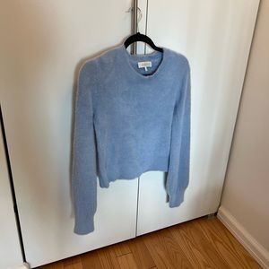 Blue soft fur sweater